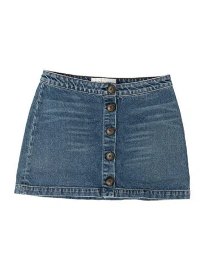 Pre-owned Reformation Mini Skirt In Blue