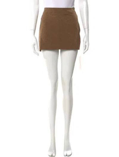 Pre-owned Reformation Mini Skirt In Brown