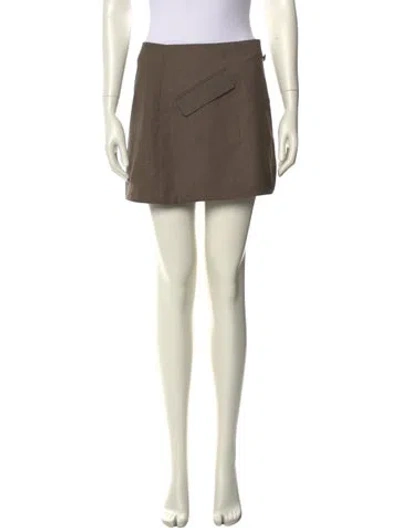 Pre-owned Reformation Mini Skirt In Brown