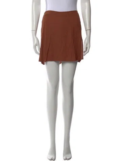 Pre-owned Reformation Mini Skirt In Brown