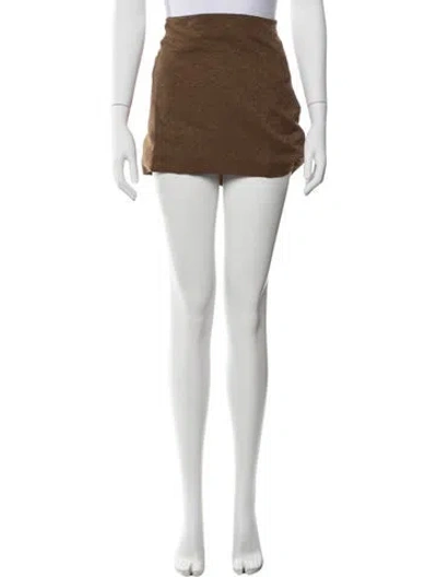 Pre-owned Reformation Mini Skirt In Brown
