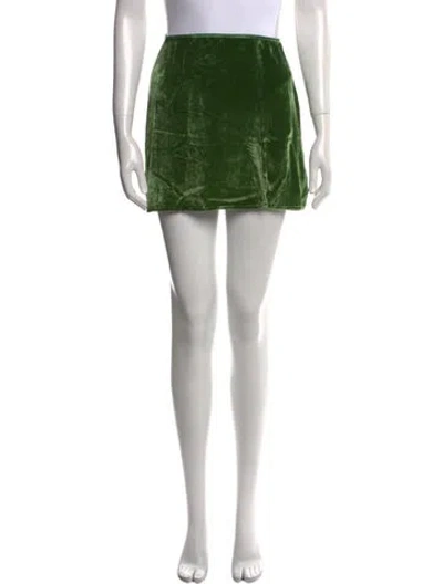 Pre-owned Reformation Mini Skirt In Green