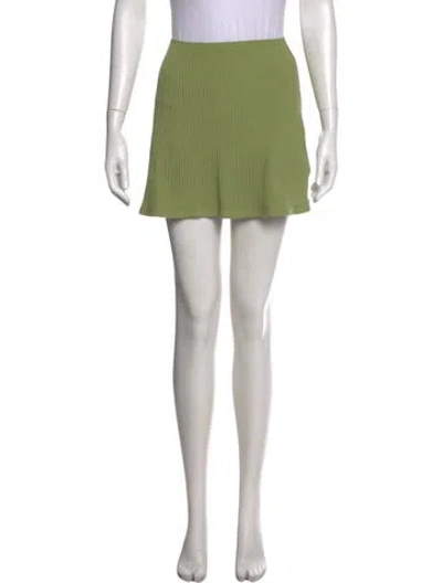 Pre-owned Reformation Mini Skirt In Green