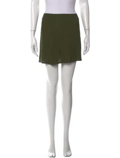 Pre-owned Reformation Mini Skirt In Green