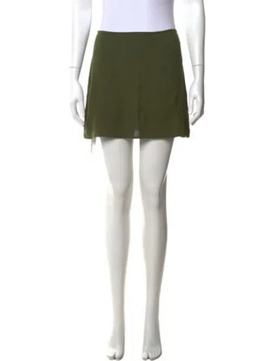 Pre-owned Reformation Mini Skirt In Green