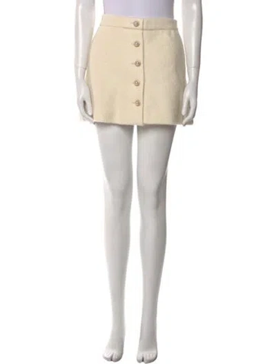 Pre-owned Reformation Mini Skirt In Neutral