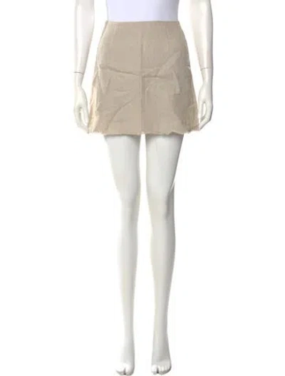 Pre-owned Reformation Mini Skirt In Neutral