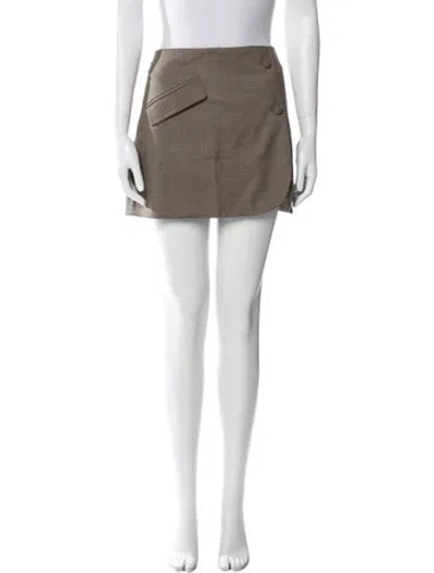 Pre-owned Reformation Mini Skirt In Neutral