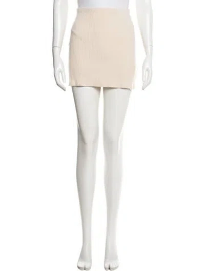 Pre-owned Reformation Mini Skirt In Neutral