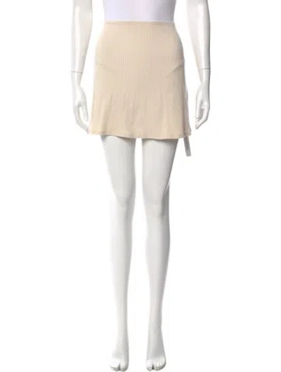 Pre-owned Reformation Mini Skirt In Neutral