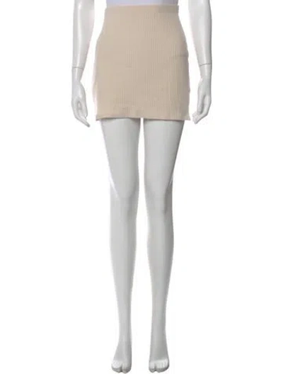 Pre-owned Reformation Mini Skirt In Neutral