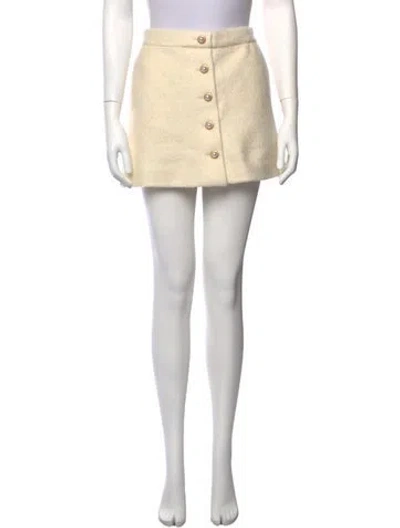 Pre-owned Reformation Mini Skirt In Neutrals