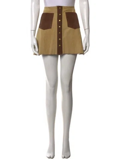 Pre-owned Reformation Mini Skirt In Neutrals