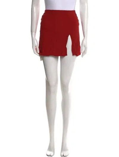 Pre-owned Reformation Mini Skirt In Red