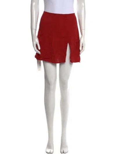 Pre-owned Reformation Mini Skirt In Red