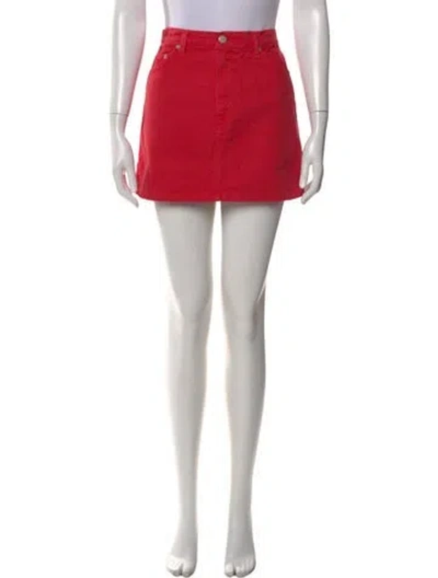 Pre-owned Reformation Mini Skirt In Red