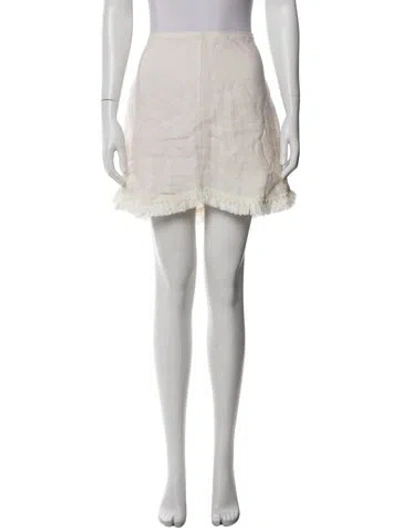 Pre-owned Reformation Mini Skirt In White