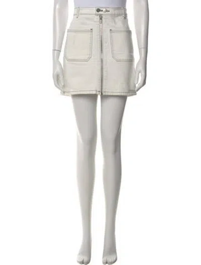 Pre-owned Reformation Mini Skirt In White
