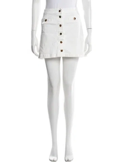 Pre-owned Reformation Mini Skirt In White