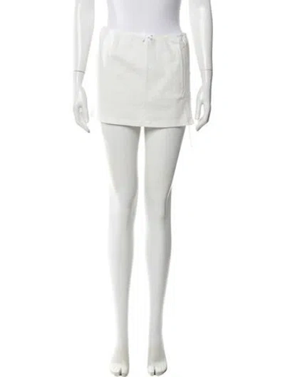 Pre-owned Reformation Mini Skirt In White