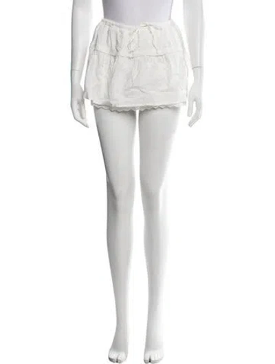 Pre-owned Reformation Mini Skirt In White