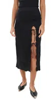 Reformation Mira Skirt Black In Black