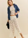 Reformation Mirabelle Knit Skirt In Ivory