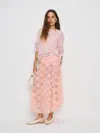 Reformation Mirabelle Knit Skirt In Pink