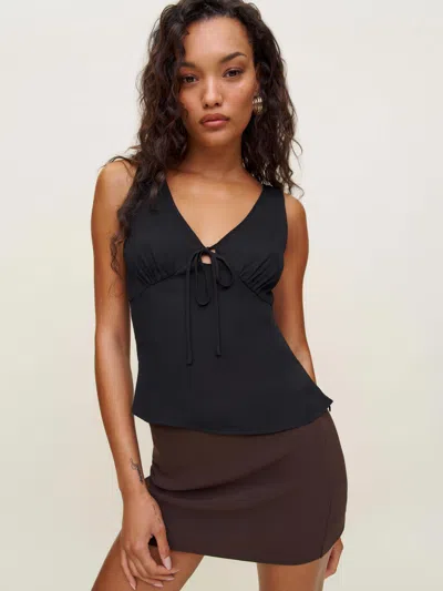 Reformation Miri Top In Black