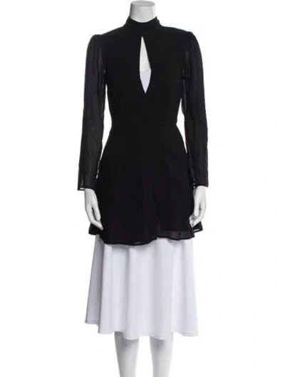 Pre-owned Reformation Mock Neck Mini Dress W/ Tags In Blue