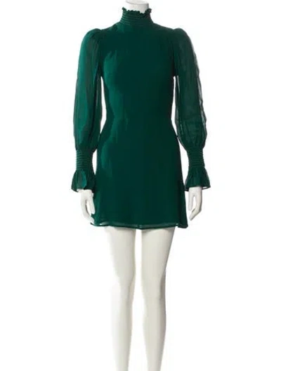 Pre-owned Reformation Mock Neck Mini Dress W/ Tags In Green