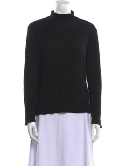 Pre-owned Reformation Mock Neck Sweater In Black