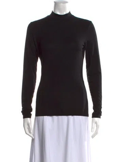 Pre-owned Reformation Mock Neck Sweater In Black