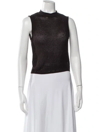 Pre-owned Reformation Mock Neck Sweater In Black
