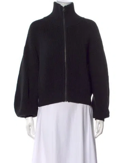 Pre-owned Reformation Mock Neck Sweater In Black