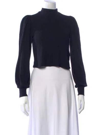 Pre-owned Reformation Mock Neck Sweater In Blue