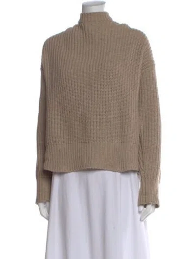 Pre-owned Reformation Mock Neck Sweater In Neutral