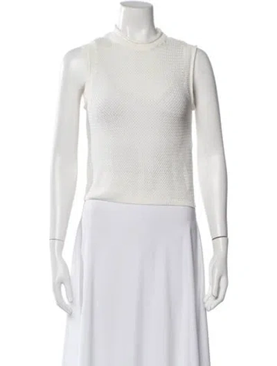 Pre-owned Reformation Mock Neck Sweater In Neutral