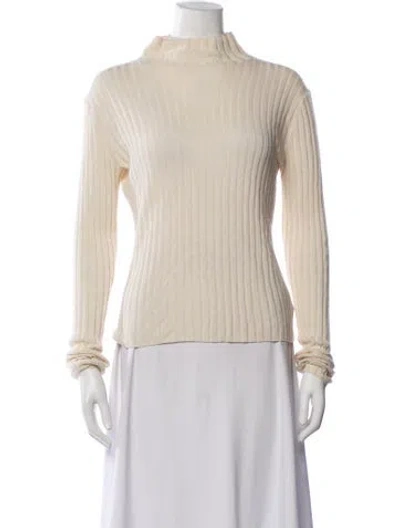 Pre-owned Reformation Mock Neck Sweater In Neutrals