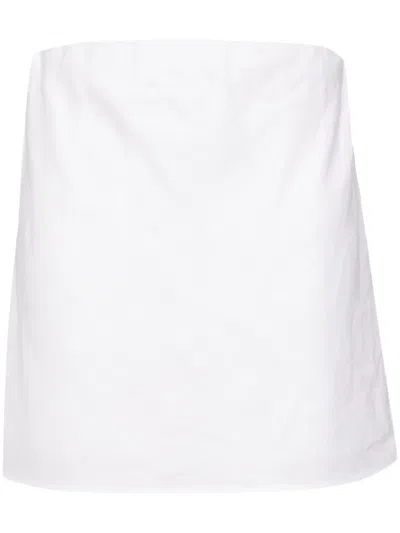 Reformation Mollie Linen Top In White