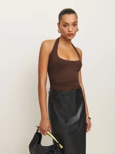 Reformation Molly Knit Top In Cafe