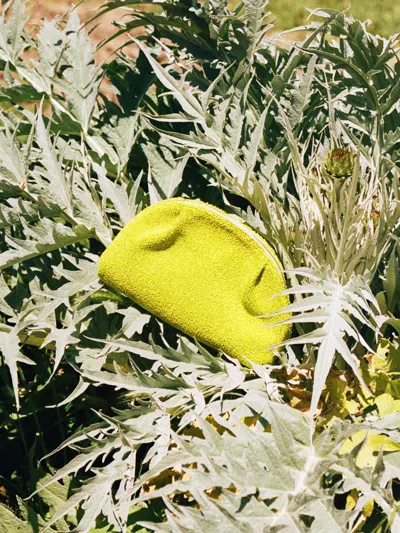 Reformation Molly Maude Clutch Lime Green Raffia