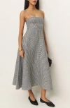 Reformation Monette Floral Linen Maxi Dress In Remy Check