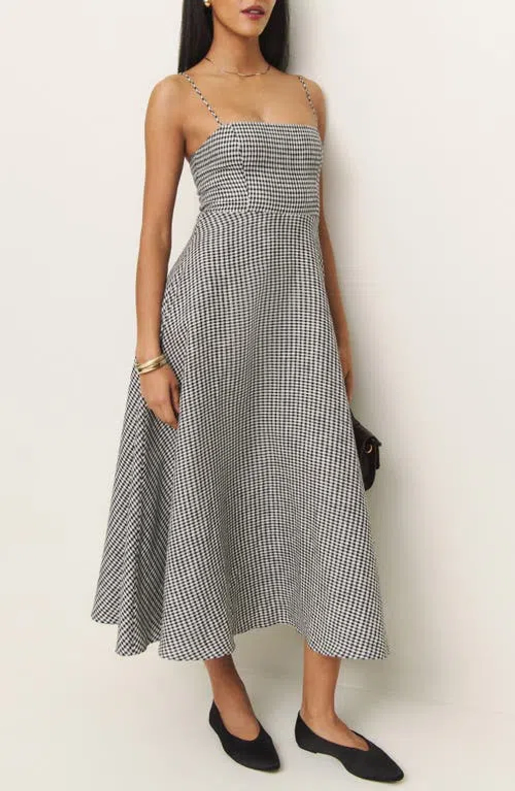 Reformation Monette Floral Linen Maxi Dress In Gray | ModeSens