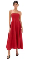 Reformation Monette Linen Dress In Cherry | ModeSens