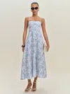 Reformation Womens Monette Floral-print Linen Midi Dress Chloe In Chloe