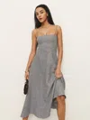 Reformation Monette Linen Dress In Remy Check
