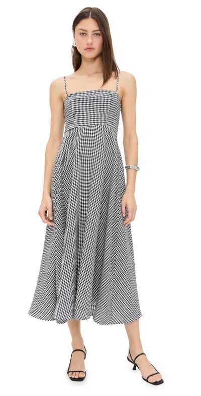 Reformation Monette Linen Dress Remy Check