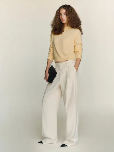 Reformation Monique Cashmere Mockneck In White