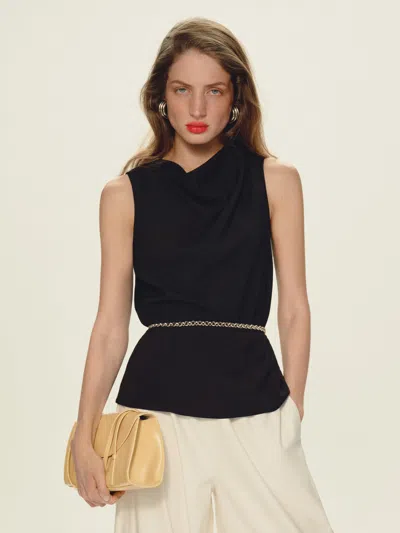 Reformation Top Morgana Noir 34 In Black